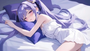 休息的美少女