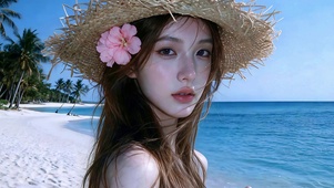 海岛纯欲朦胧感少女4K