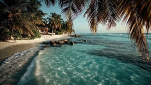 清新热带岛屿海岸