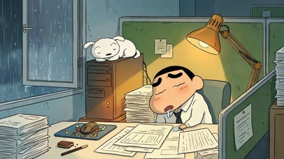 雨夜加班的小新