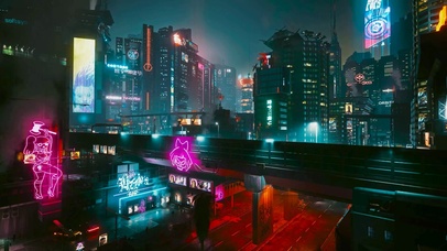 赛博朋克夜景