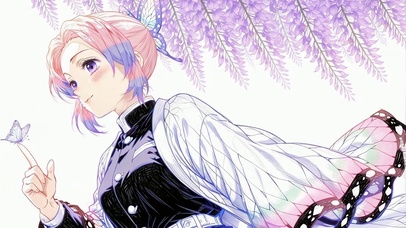 紫藤花下线画少女蝴蝶忍