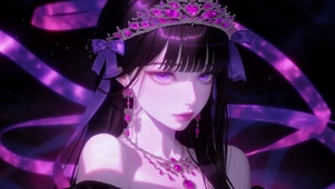 紫色皇冠美女高清4k