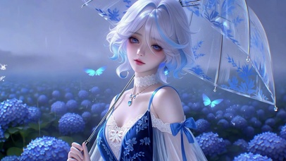 伞下绣球花田芙宁娜