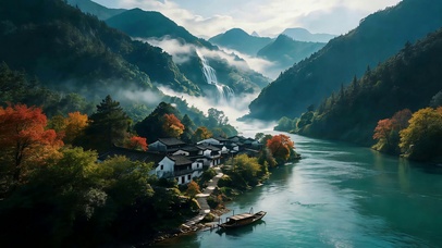 深秋水乡
