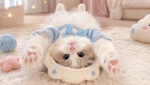 小猫咪撒娇