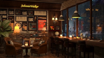 温馨雨夜咖啡馆