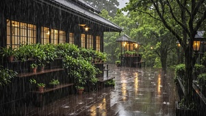 【雨景】庭院美景