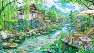 溪谷绿景