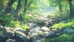 夏日小溪
