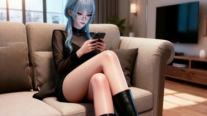 蓝发少女·午后时光