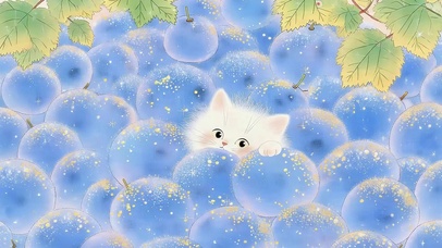 可爱蓝莓猫咪