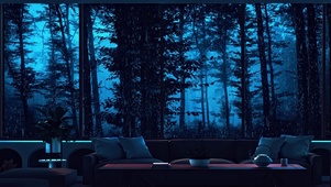 蓝调雨夜小屋