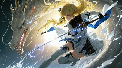 动漫女孩循环动画壁纸