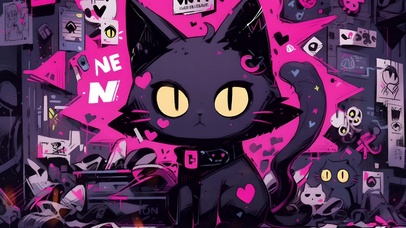 暗夜黑猫