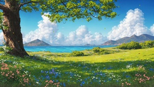 晴天绿野