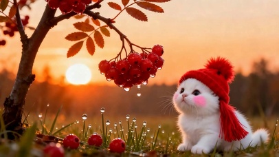 夕阳下猫咪