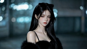 纯欲蓝调光影酷飒美人