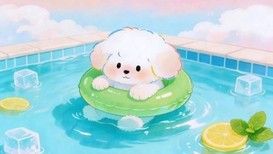 泳池小奶狗