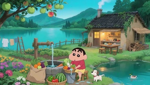 湖畔农舍与小新