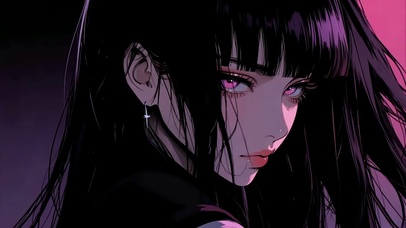 暗夜粉瞳少女