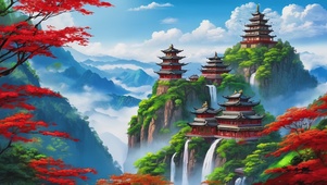 云雾缭绕似仙境