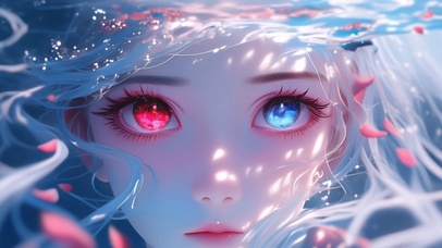 水下眼睛里有星星