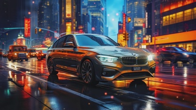 都市中的超级跑车