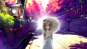 撑伞的女孩