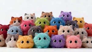 一群卖萌的猫咪