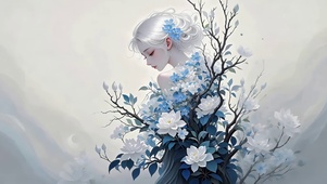 治愈超美鲜花女孩