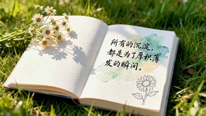 厚积薄发治愈励志清新壁纸