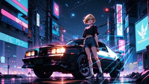 女孩汽车