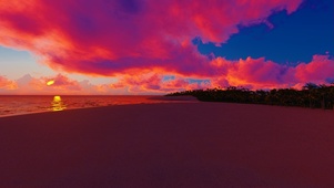 海滩日落（高清60帧）