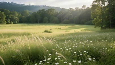 阳光绿色森林鲜花