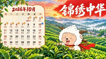 锦绣中华十月日历壁纸
