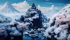 古风雪景AI