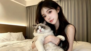 甜系女孩和猫咪