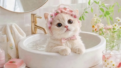 浴盆小猫