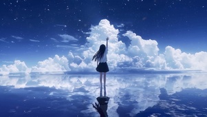 唯美海中女孩