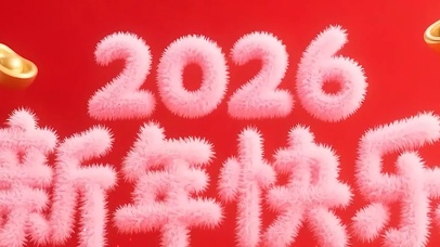 2026新年快乐带鱼屏