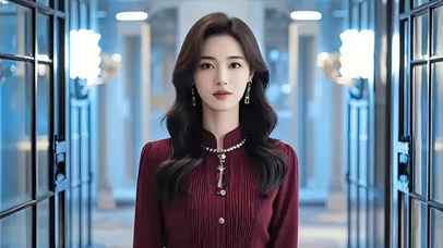 民国风复古红装美女