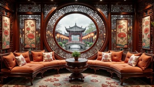 【雨景】中式客厅