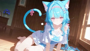 午后白 T 猫娘-薄荷