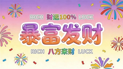 暴富发财 新年壁纸