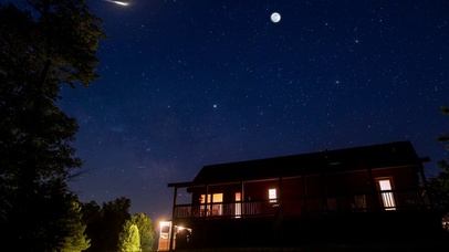 有流星耶！快许愿