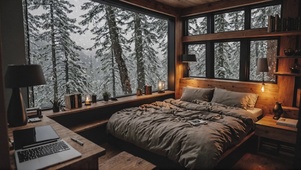 【雪景】山林里的卧室