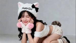 可爱的猫猫女孩