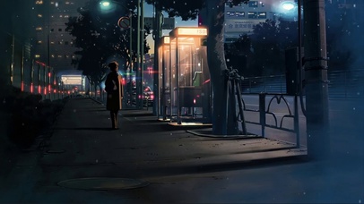 冬季一个人的街道