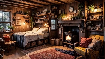 【雪景】温暖的木屋